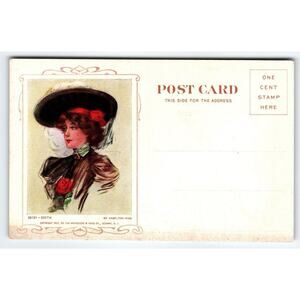 Edith By Hamilton King Advertising Postcard Cosmopolitan Relief Camden NJ 1908